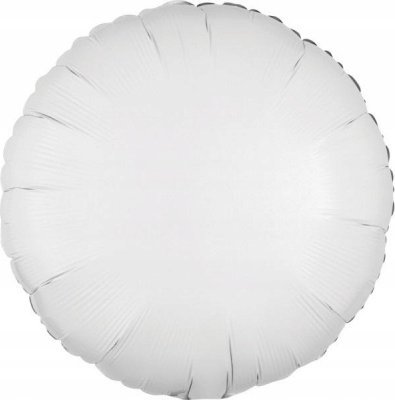 AMSCAN Balon foliowy metalik biały okrągły 43cm 9914089
