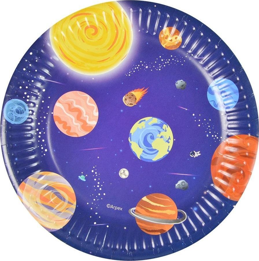 Arpex Talerze papierowe Galaxy 18cm 8szt