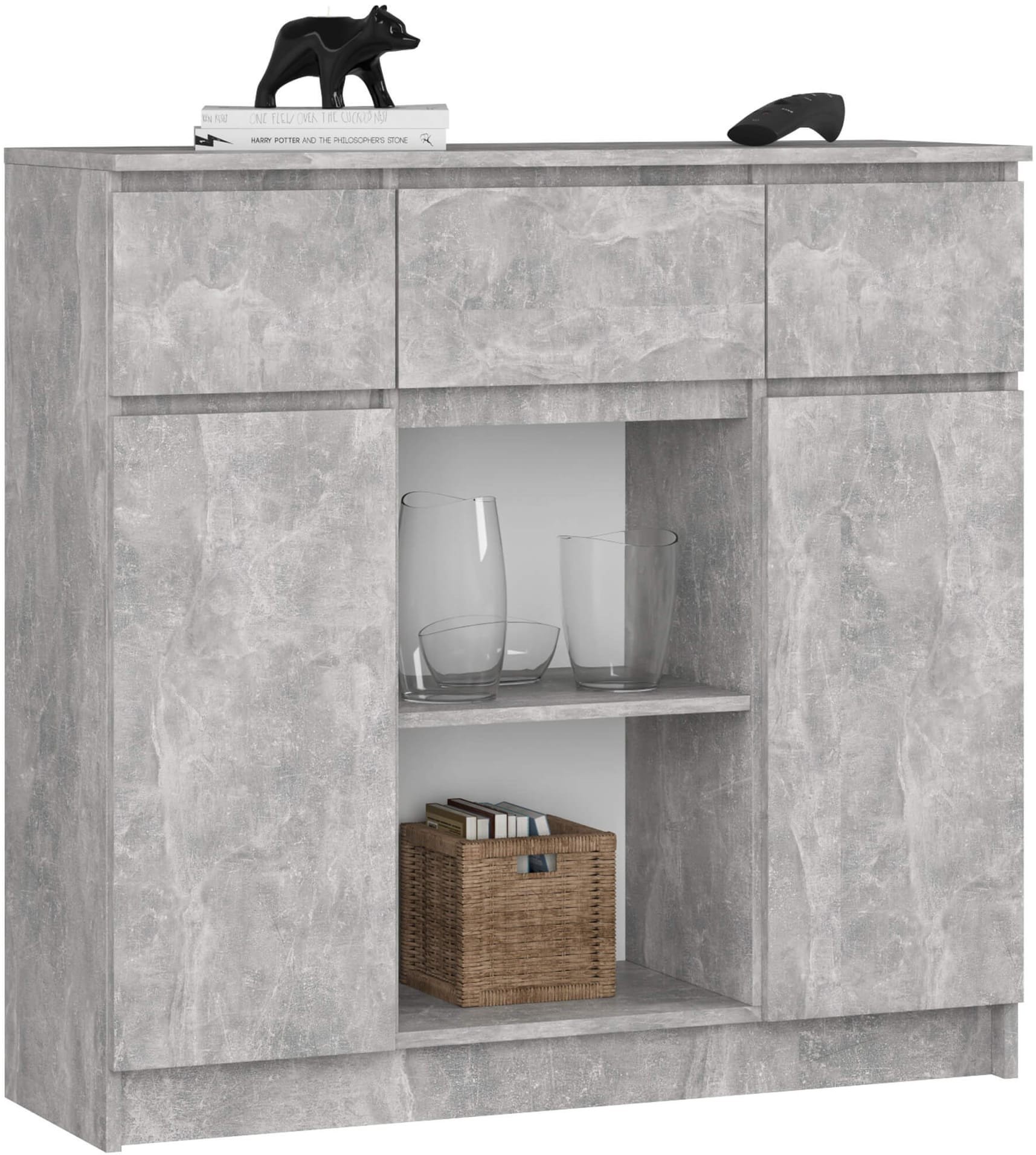 KOMODA K100 2D 3SZ 1P PK BETON