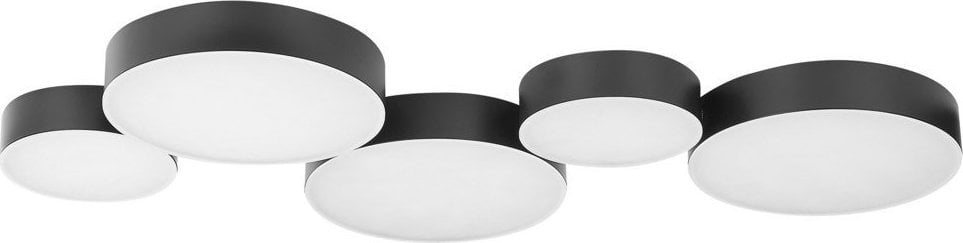 Lampa sufitowa Beliani Lampa sufitowa LED 5-punktowa metalowa czarna LUGA