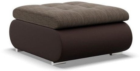 Pufa otwierana, schowek, Bosco, plecionka, ekoskóra, 70x88x42 cm, brąz | TYLETEGOTU