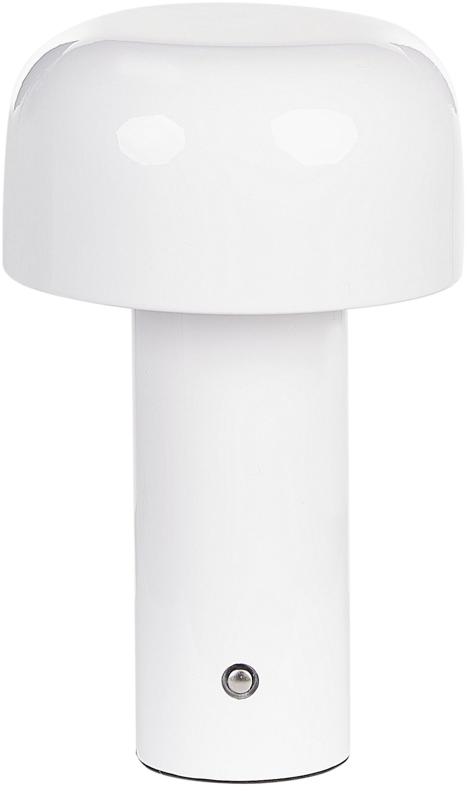 Lampa stołowa Beliani Bezprzewodowa lampa stołowa LED BESOS Ze ściemniaczem Metal Biały