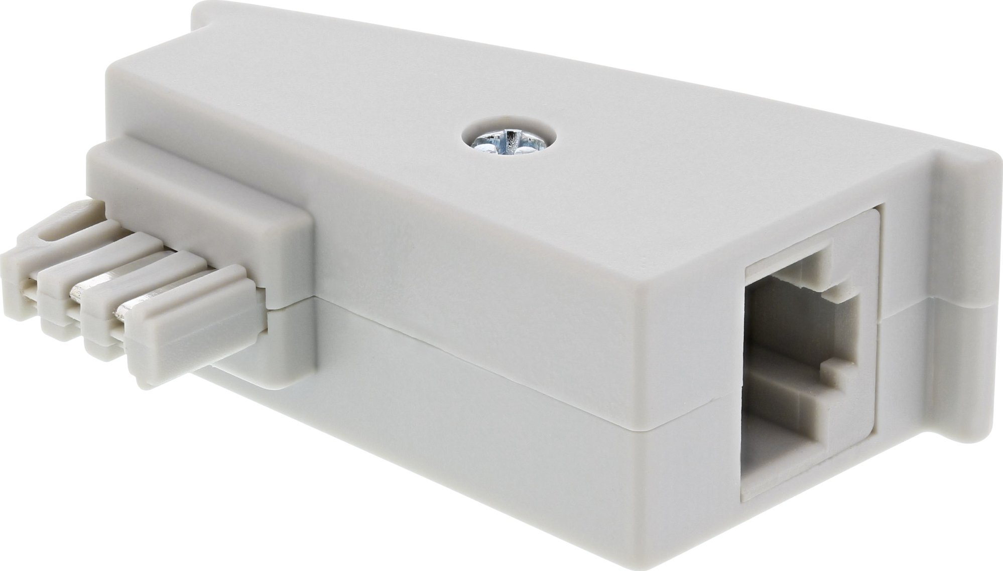 InLine InLine® TAE-F DSL Adapter, TAE-F plug to RJ45 socket, 8P2C for Fritzbox, grey