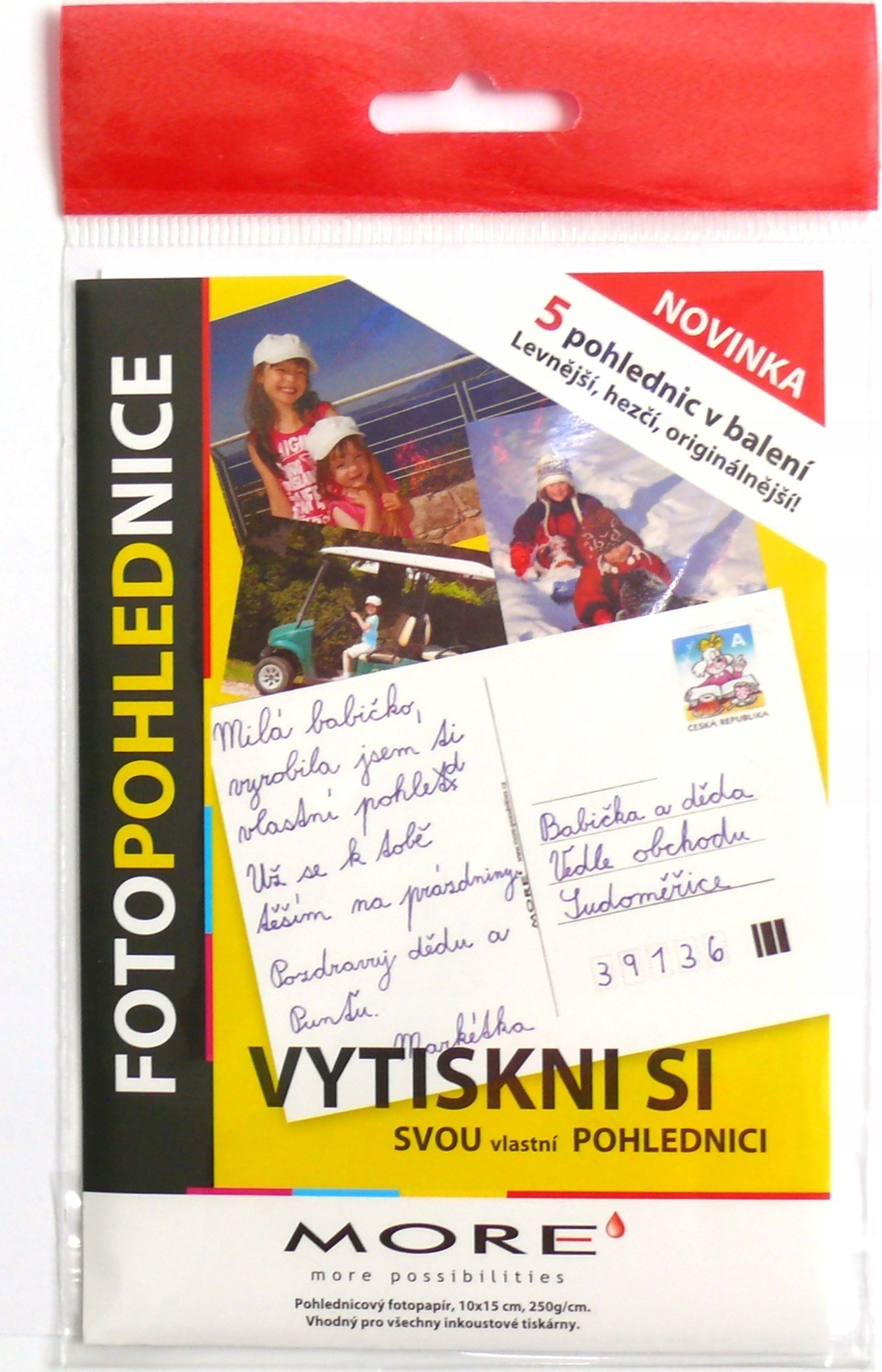 Armor ARMOR MORE Papier fotograficzny-widokówka 10x15 / glossy, 5 ark., photo 10x15cm