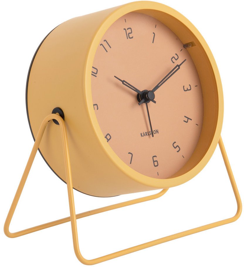 Budzik Karlsson KA5952YE żółty okrągły 11 cm .