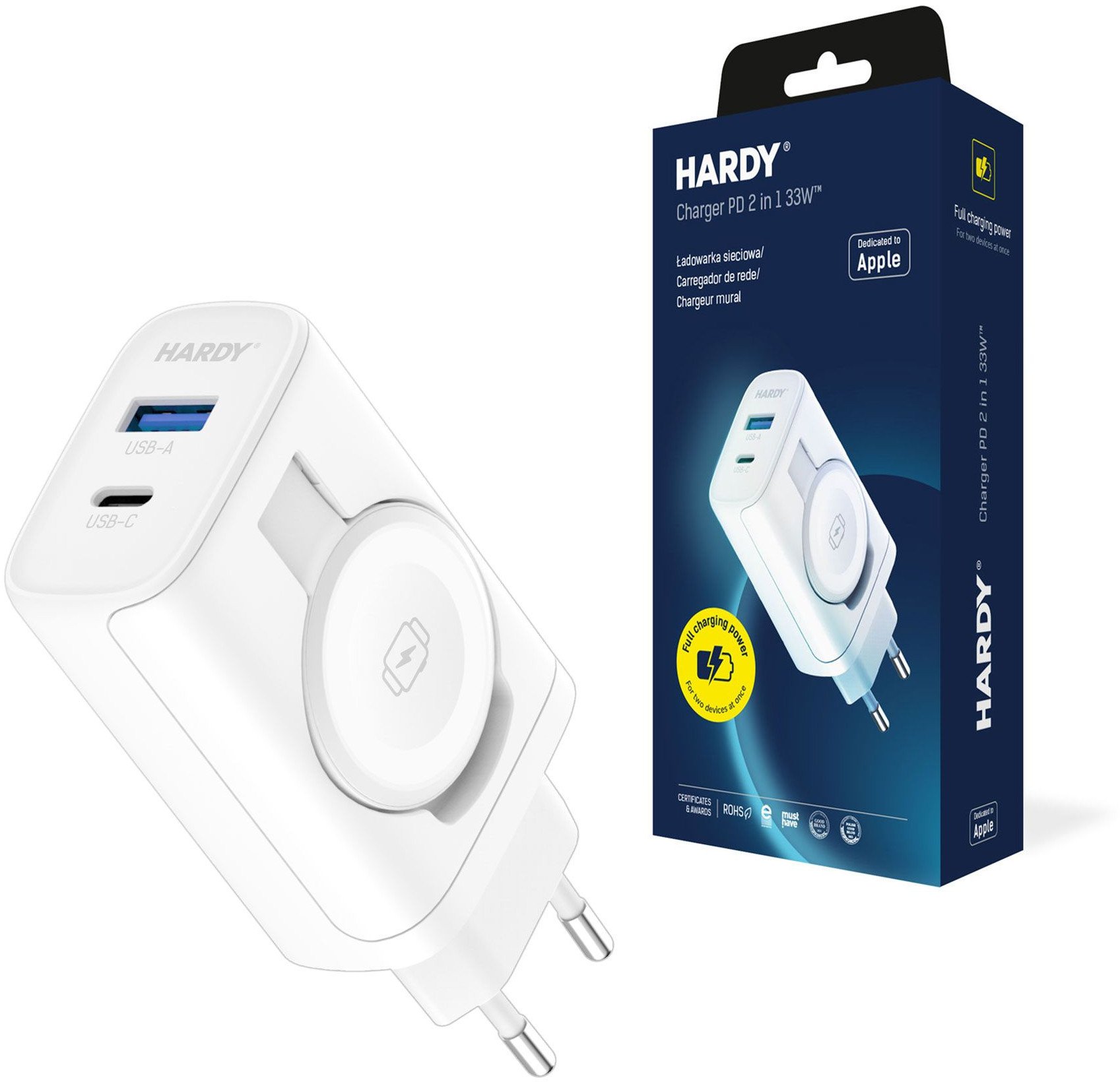 Ładowarka 3MK HARDY Charger 1x USB-A 1x USB-C 3.6 A (5903108561938)