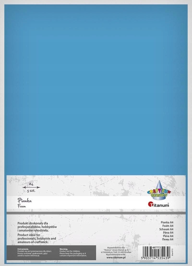Titanum Pianka A4 5szt. niebieska