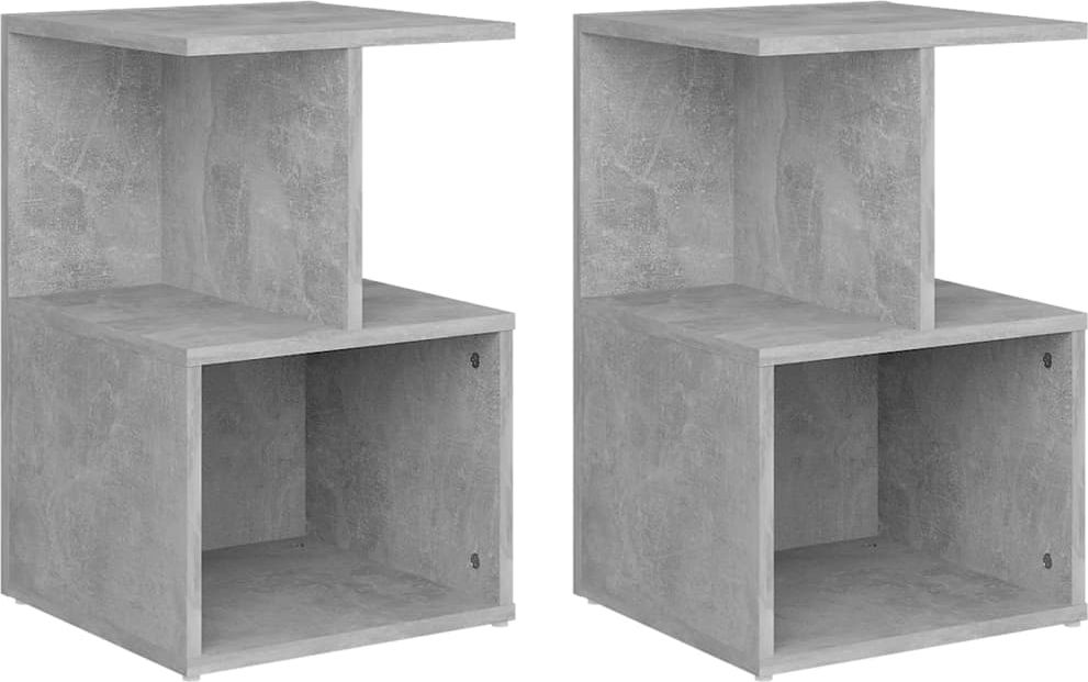 vidaXL Szafki nocne, 2 szt., szarość betonu, 35x35x55 cm, płyta