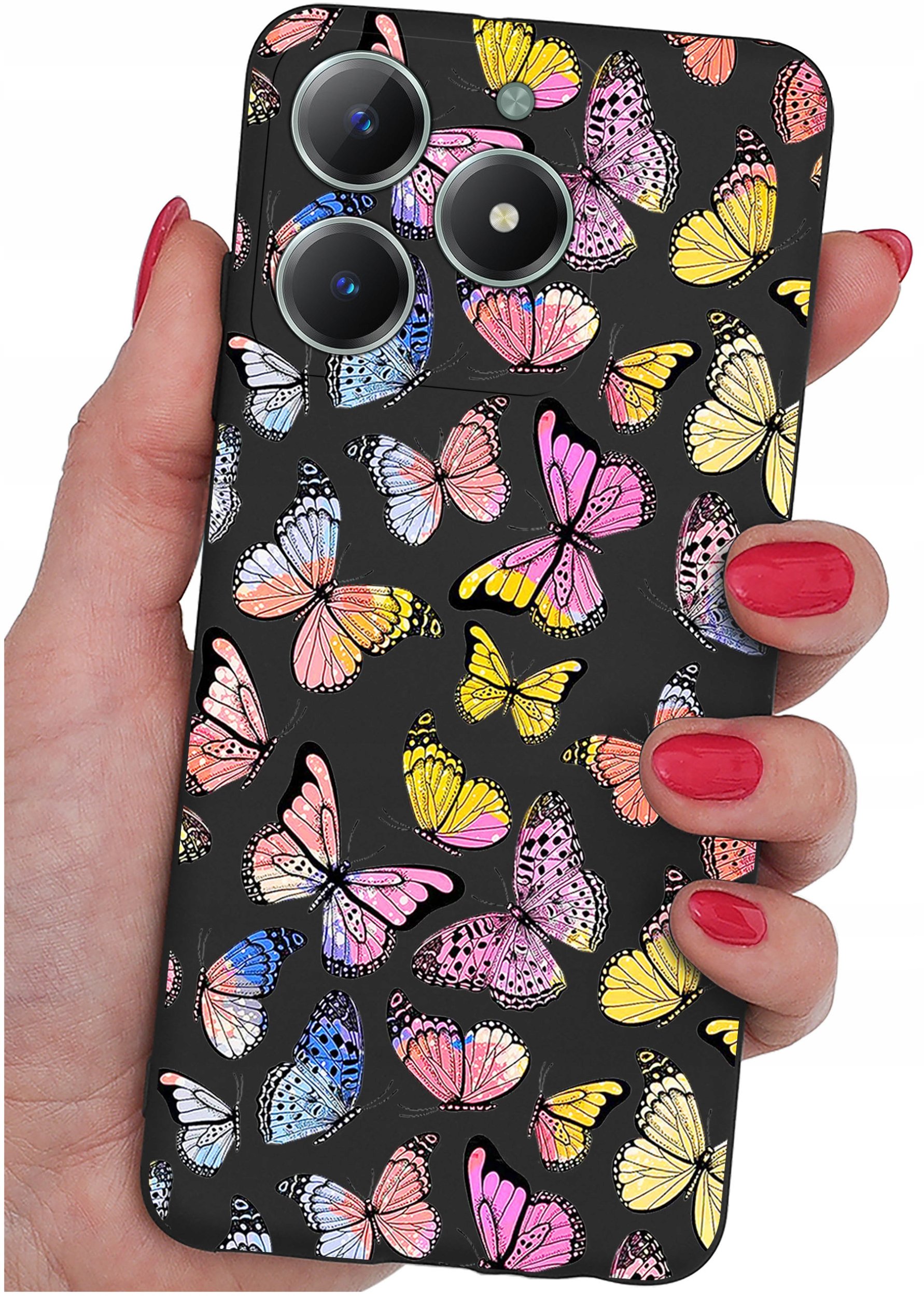 Etui do Realme C61 | C63 WZORY |SILIKONOWE MATT CASE + SZKŁO 9H