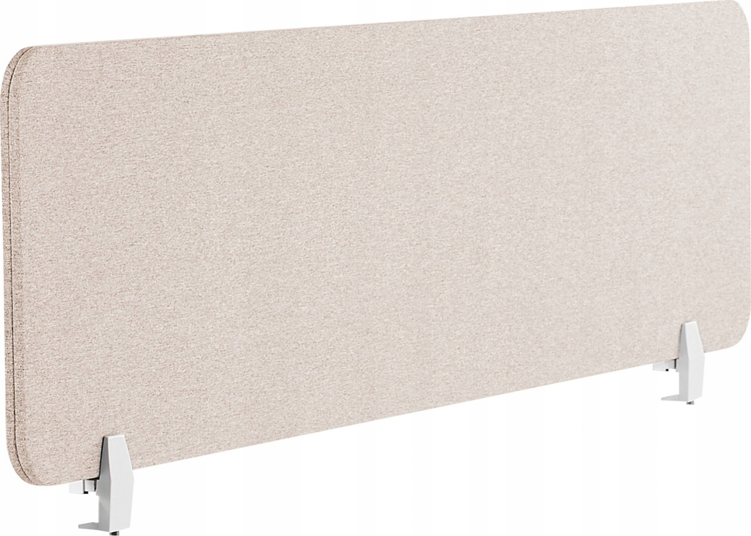 Beliani Przegroda na biurko 180 x 40 cm beżowa WALLY