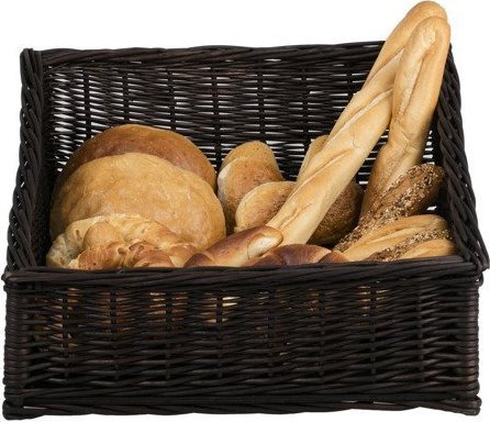 WickerPL Wiklinowy Kosz Regałowy Malowany 48x52 H16/26 cm