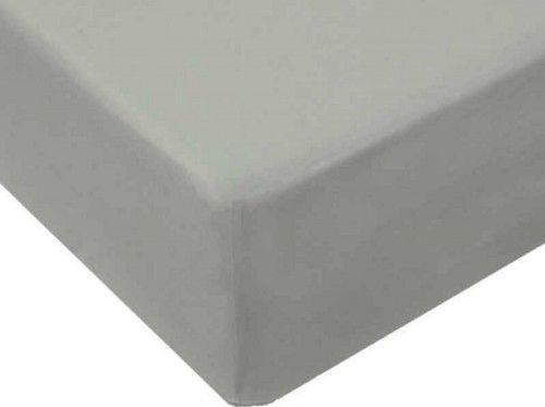 Carbotex Prześcieradło Jersey 90x200 z gumką szare popiel