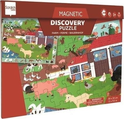 Puzzle magnetyczne i gra 2w1 Farma