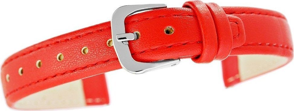 Pasek do zegarka CLASSIC - skóra 14 mm 4999-14XXL-4S Czerwony