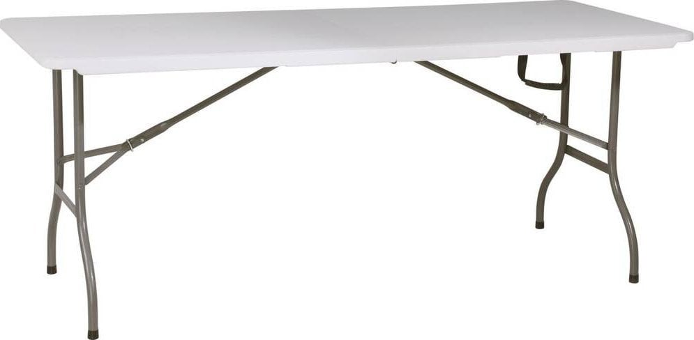 Saska Garden STÓŁ CATERINGOWY SKŁADANY W WALIZKĘ 180x70CM MAX.100KG BIAŁY