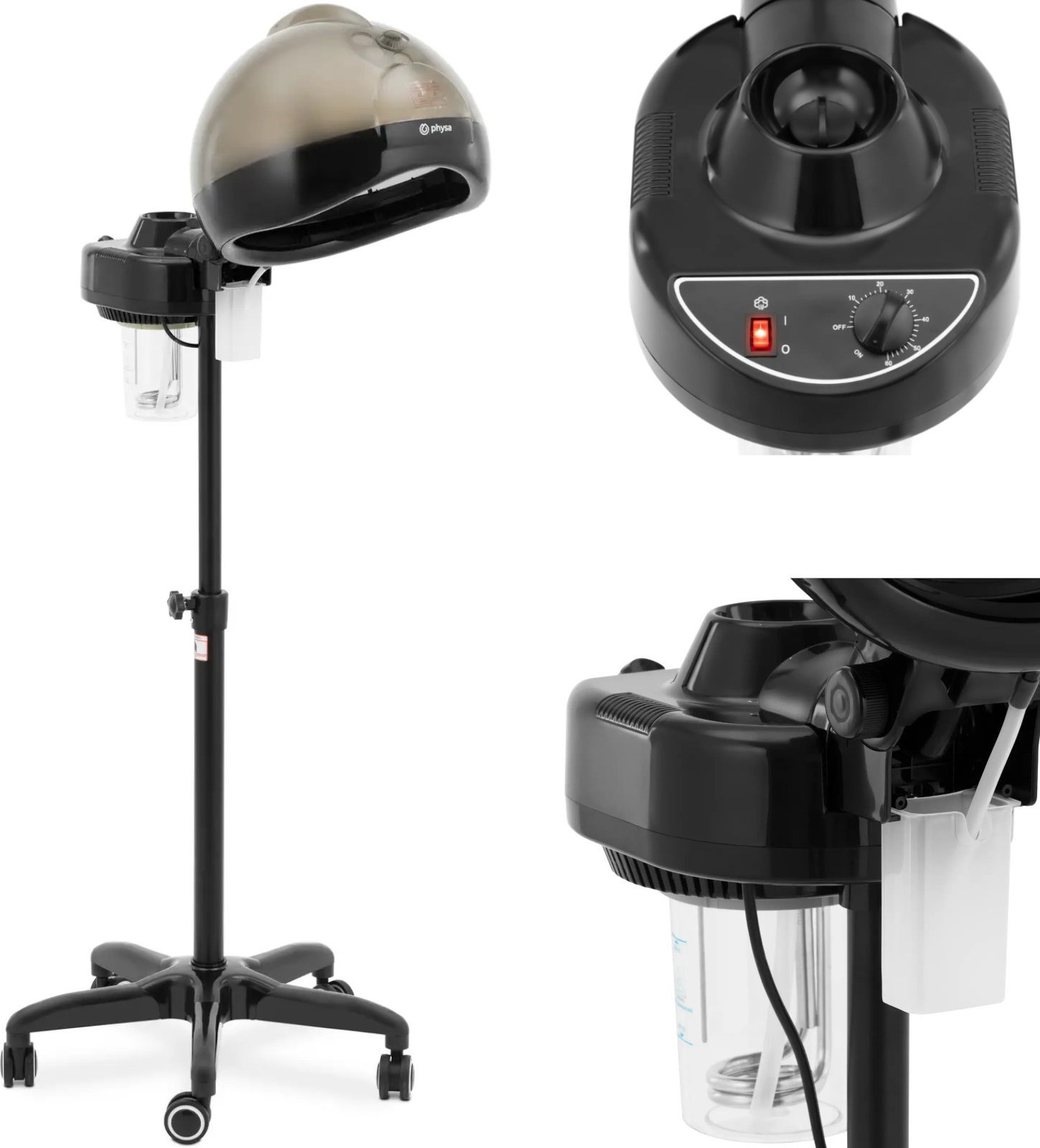 Sauna fryzjerska nawilżacz do pielęgnacji włosów stojący 0.75 l 750 W Sauna fryzjerska nawilżacz do pielęgnacji włosów stojący 0.75 l 750 W