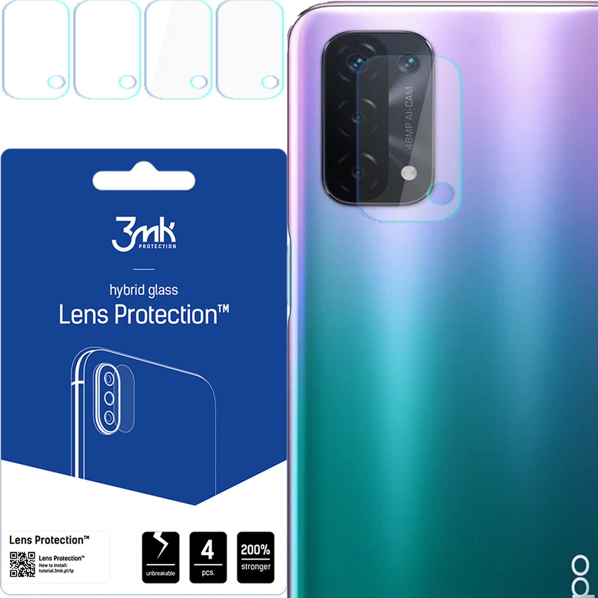 OPPO A54 5G/A74 5G - 3MK LENS PROTECTION