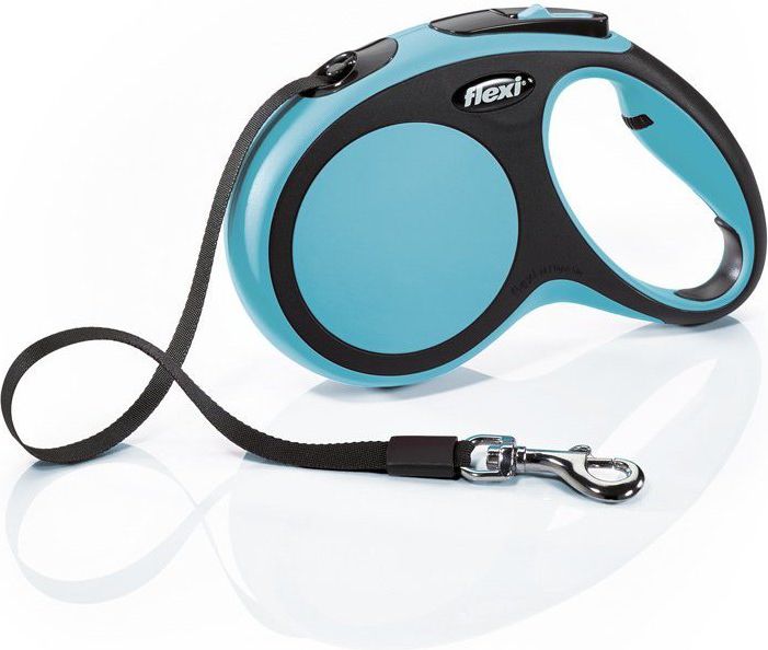 Flexi New Comfort Smycz automatyczna M taśma 5m Niebieska