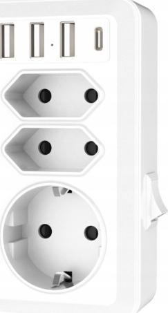 Pan i Pani Gadżet Rozgałęźnik złodziejka rozdzielacz 3 gniazda 4 usb