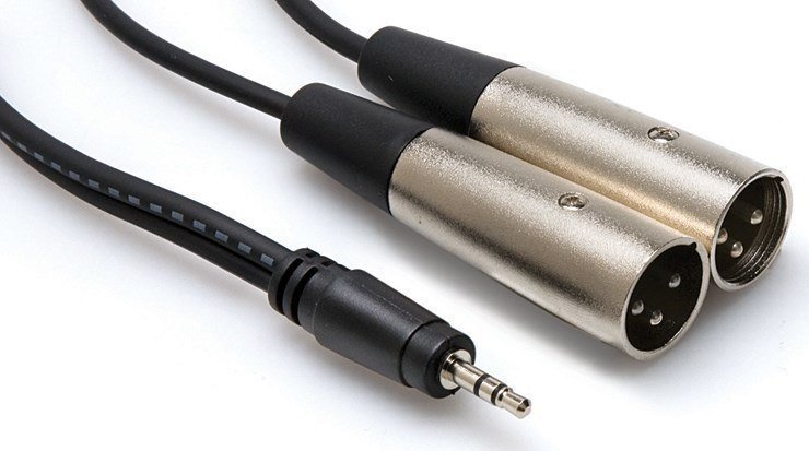 Kabel Hosa Jack 3.5mm - XLR x2 3m srebrny (CYX-403M)