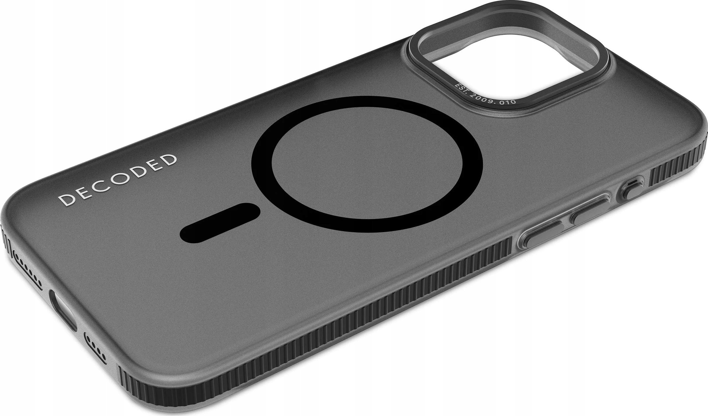 Decoded Etui Transparent Grip Case z MagSafe do iPhone 15 Pro Max - szaro-czarne