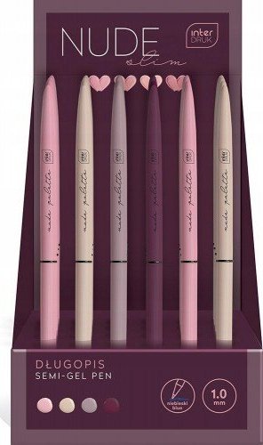 BTS Długopis wysuwany żelowy niebieski Nude Slim