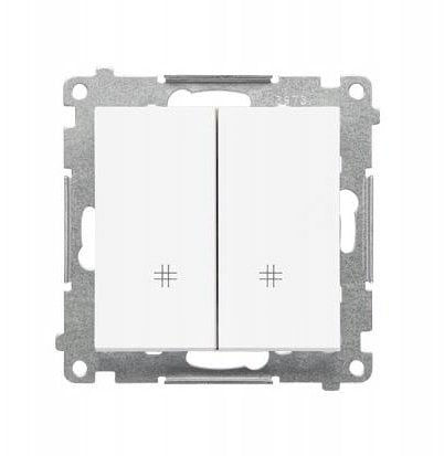 Kontakt-Simon Simon 55 Łącznik krzyżowy podwójny (moduł) 10 AX, 250 V~ szybkozłącza Biały mat TW7/2.01/111