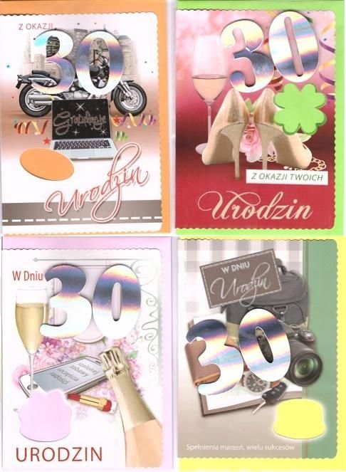 Top Graphic Karnet B6 z naklejką 30-ste urodziny (10szt) MIX