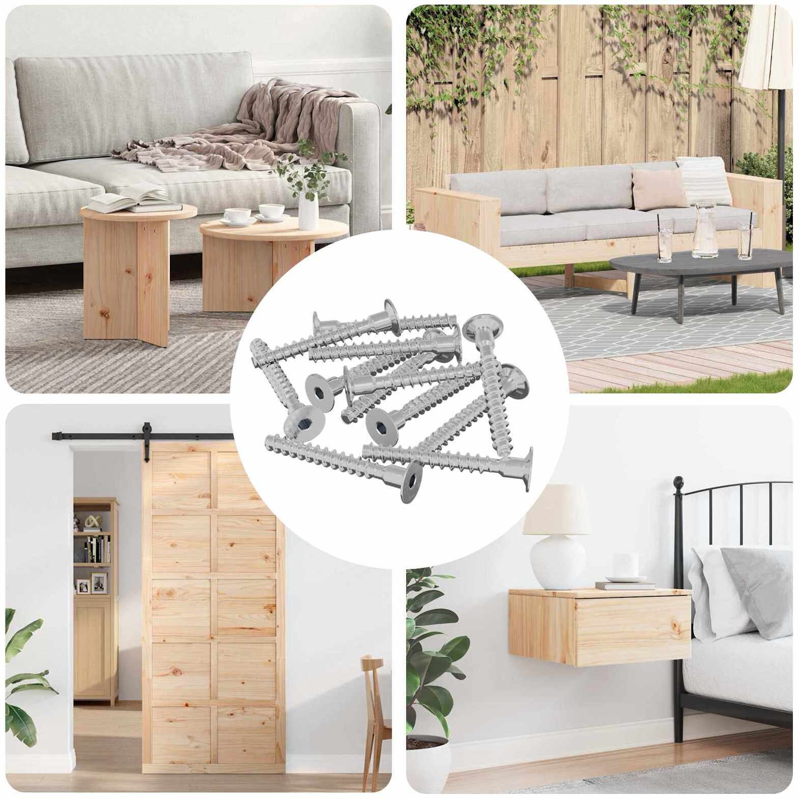 vidaXL Śruba 12 pcs Powlekana cynkiem 5 x 40 mm Żelazo