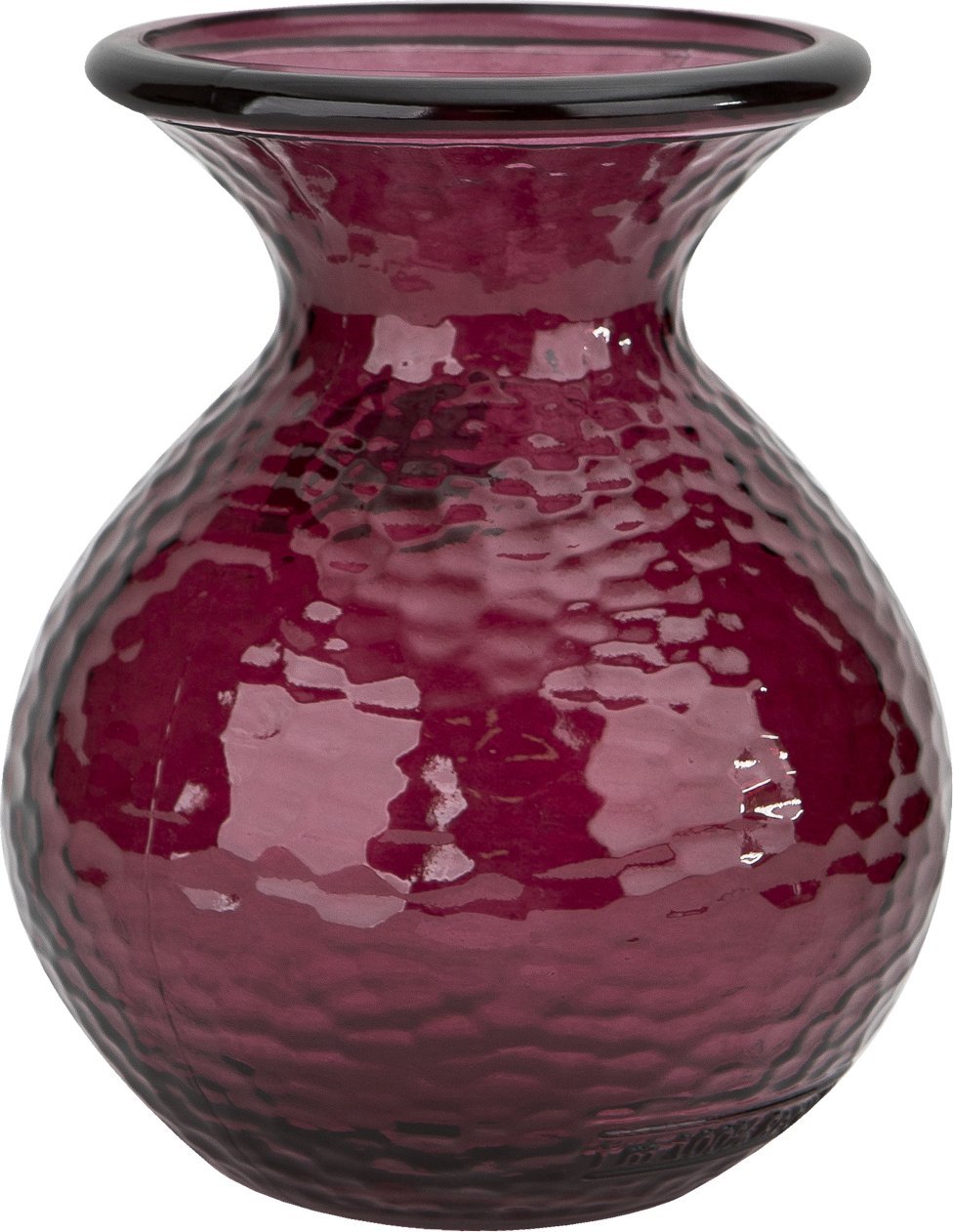 San Miguel Wazon szklany 18,5 cm bordowy 4829 Paradise San Miguel recykling