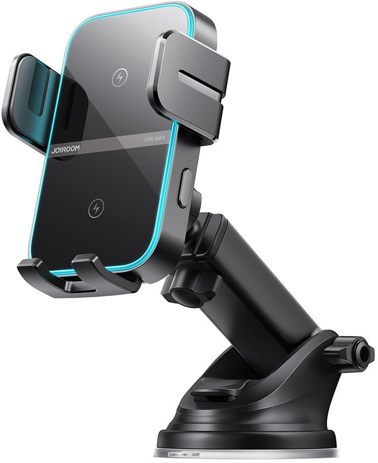 Uchwyt na telefon z ładowarką indukcyjną na deskę rozdzielczą - czarny Uchwyt na telefon z ładowarką indukcyjną na deskę rozdzielczą - czarny