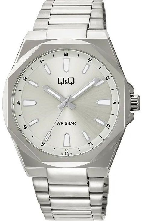 Zegarek Q&Q Q11C-001P męski wodoszczelny 8-kątna koperta .