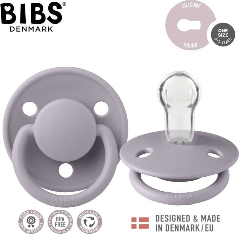 Bibs BIBS DE LUX FOSSIL GREY Smoczek uspokajający silikonowy ONE SIZE