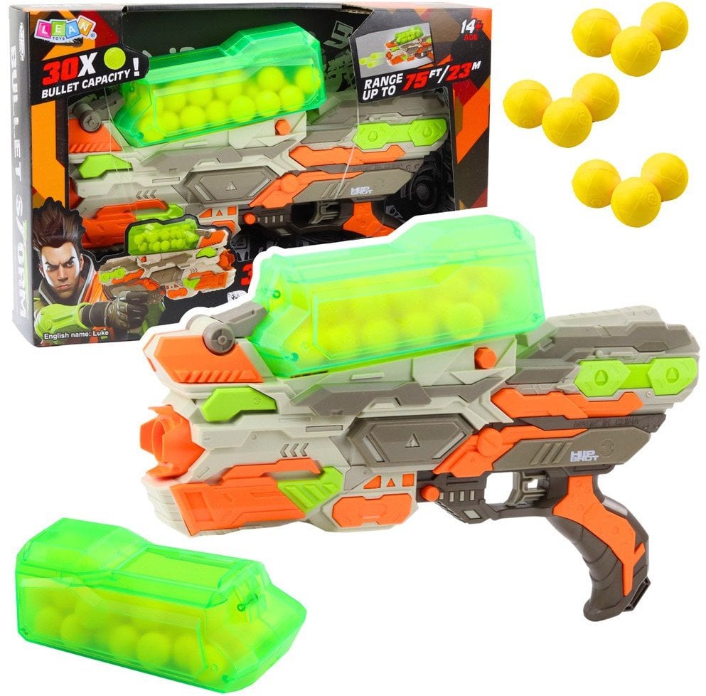 Karabin Broń Na Miękkie Kulki Piankowe 30szt Zasięg 23m