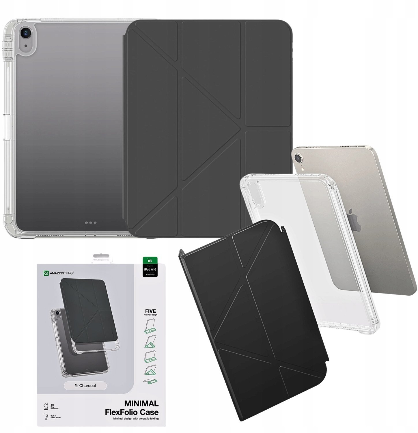 Etui AMAZINGTHING Minimal Case na iPad 11" 2025 - ciemnoszare