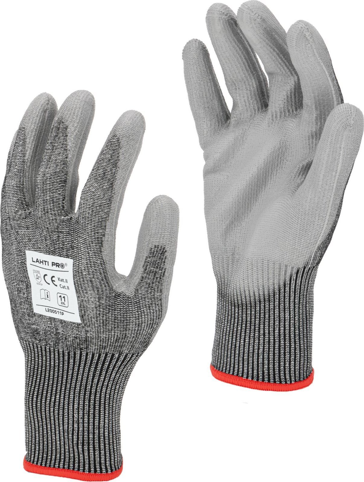Rękawice pu cut res. f, l200508p, karta, "8", ce, lahti