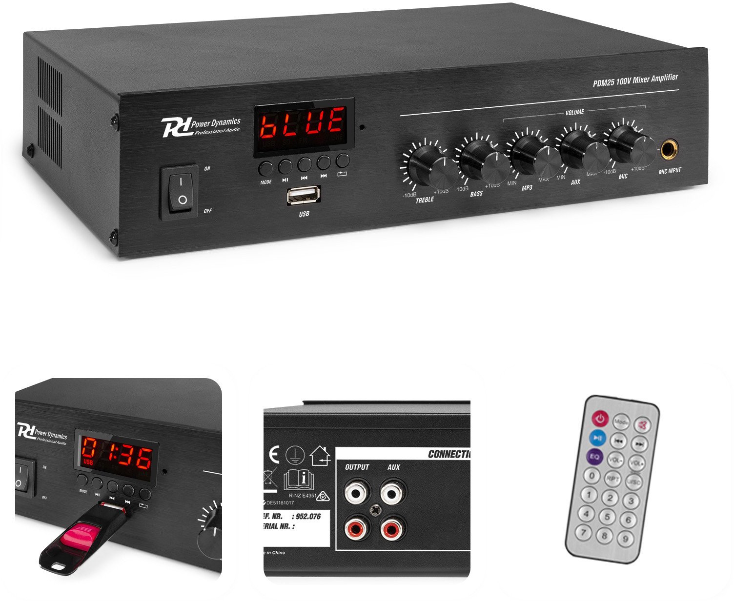 Wzmacniacz 100V 25W PD PDM25 one size