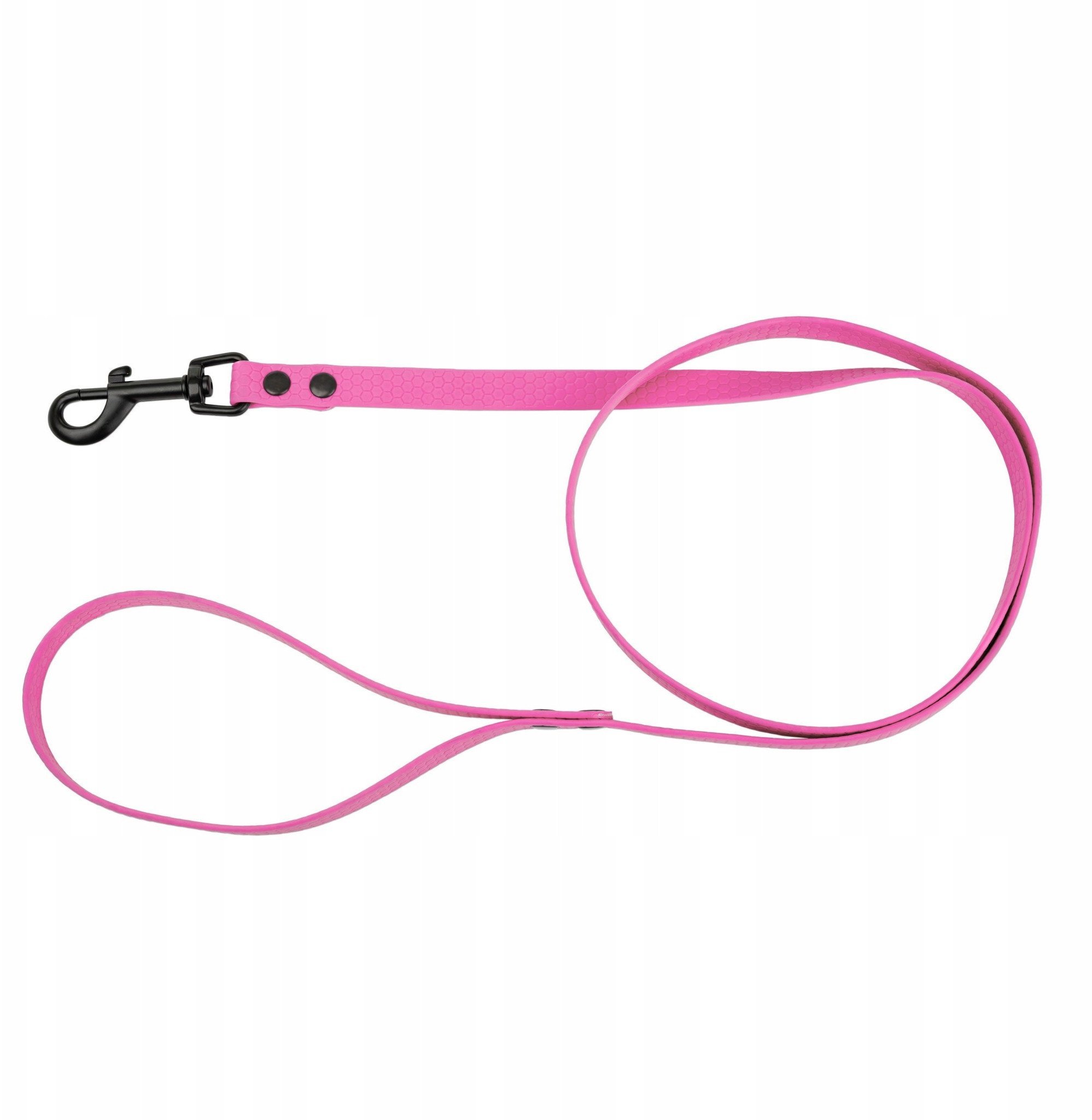 Smycz dla psa z wytrzyma�ej gumy, r�owy, 16mm/1,2m