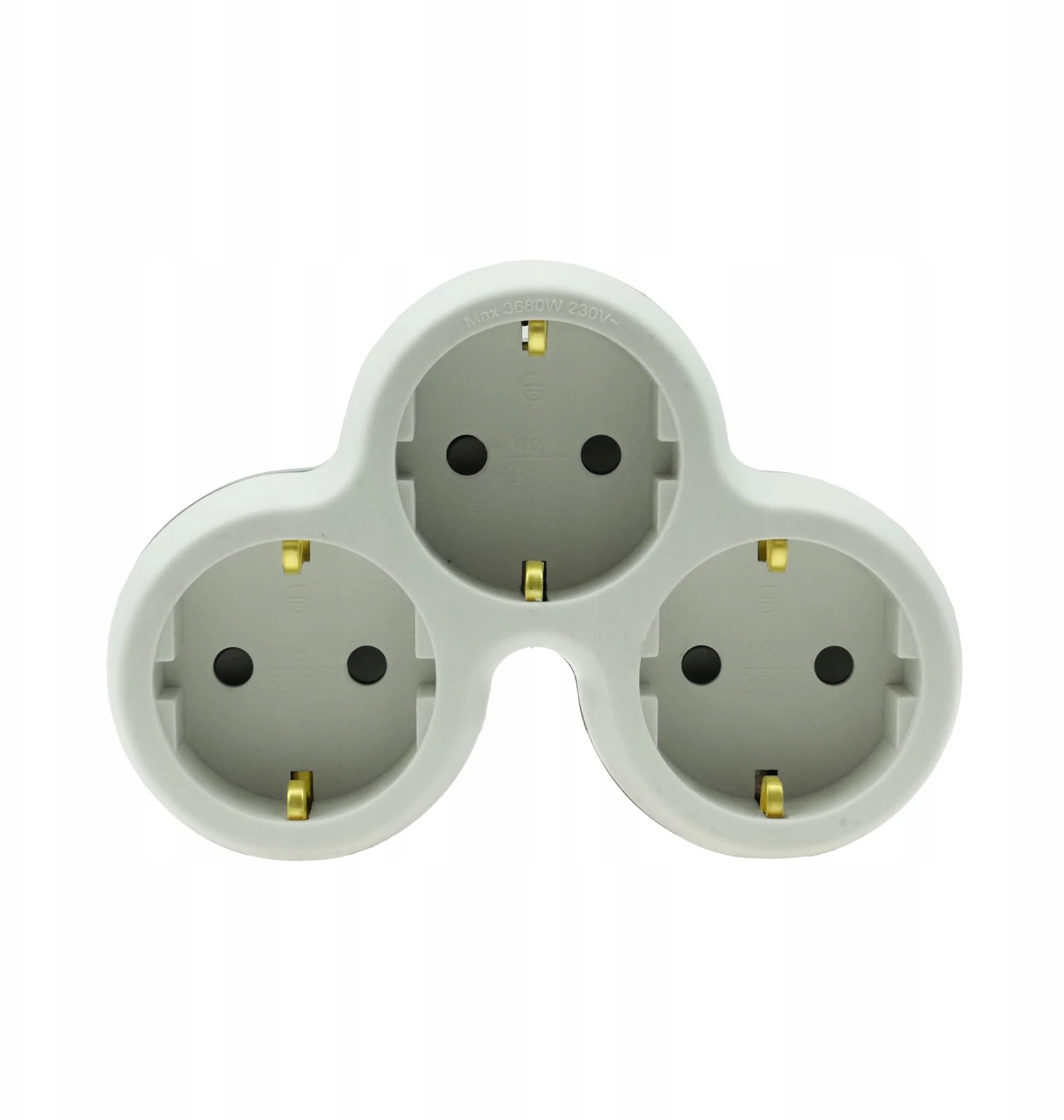 Rozgałęźnik wtyczkowy trzykrotny z/u schuko R-31S/B W-72005