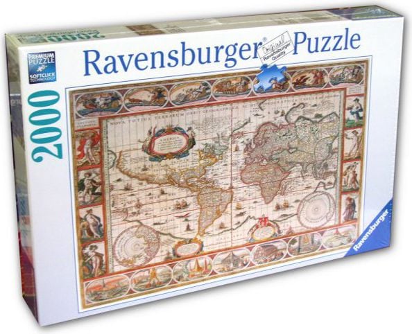 Ravensburger Puzzle 2000 Mapa Świata