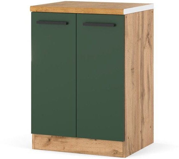 Szafka Kuchenna Stojąca Z Blatem Modułowa Blande 60cm Wotan Zieleń