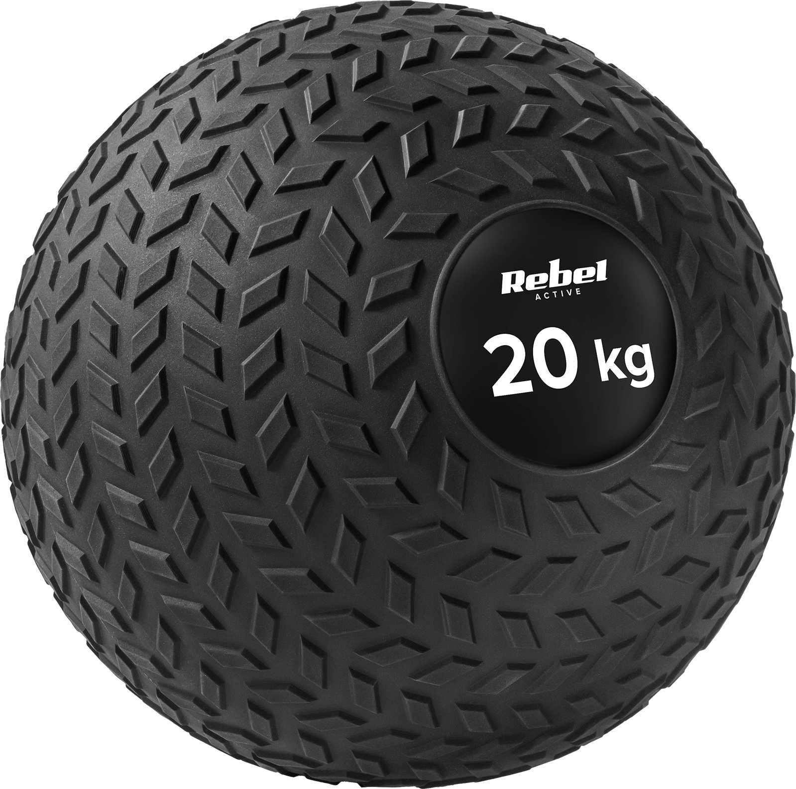 Mała piłka lekarska do ćwiczeń rehabilitacyjna Slam Ball 23cm 20kg, REBEL ACTIVE