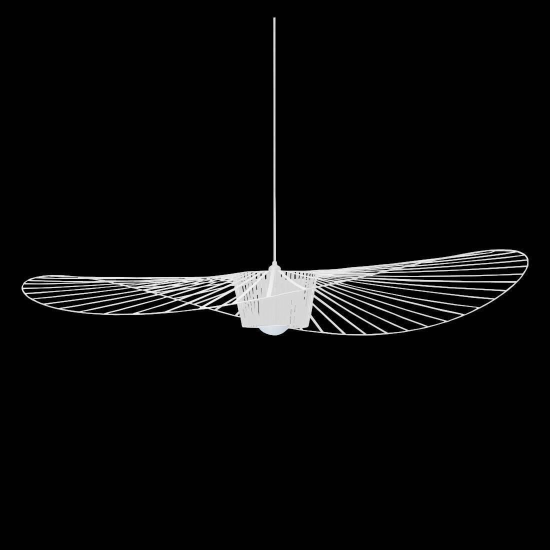 Lampa wisząca Mdeco Druciana LAMPA wisząca K-KAPELUSZ-BIAŁA industrialna OPRAWA metalowy zwis biały