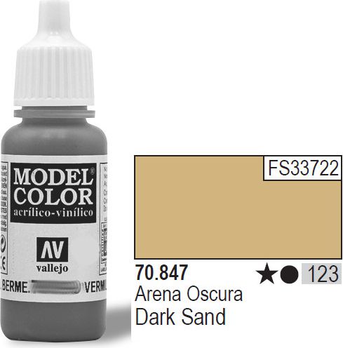 Vallejo VALLEJO Farba Nr123 Dark Sand Matt 17ml - 70847