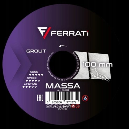 FERRATI TARCZA DIAMENTOWA TNĄCA I SZLIFUJĄCA MASSA 100 MM x 22,23 MM