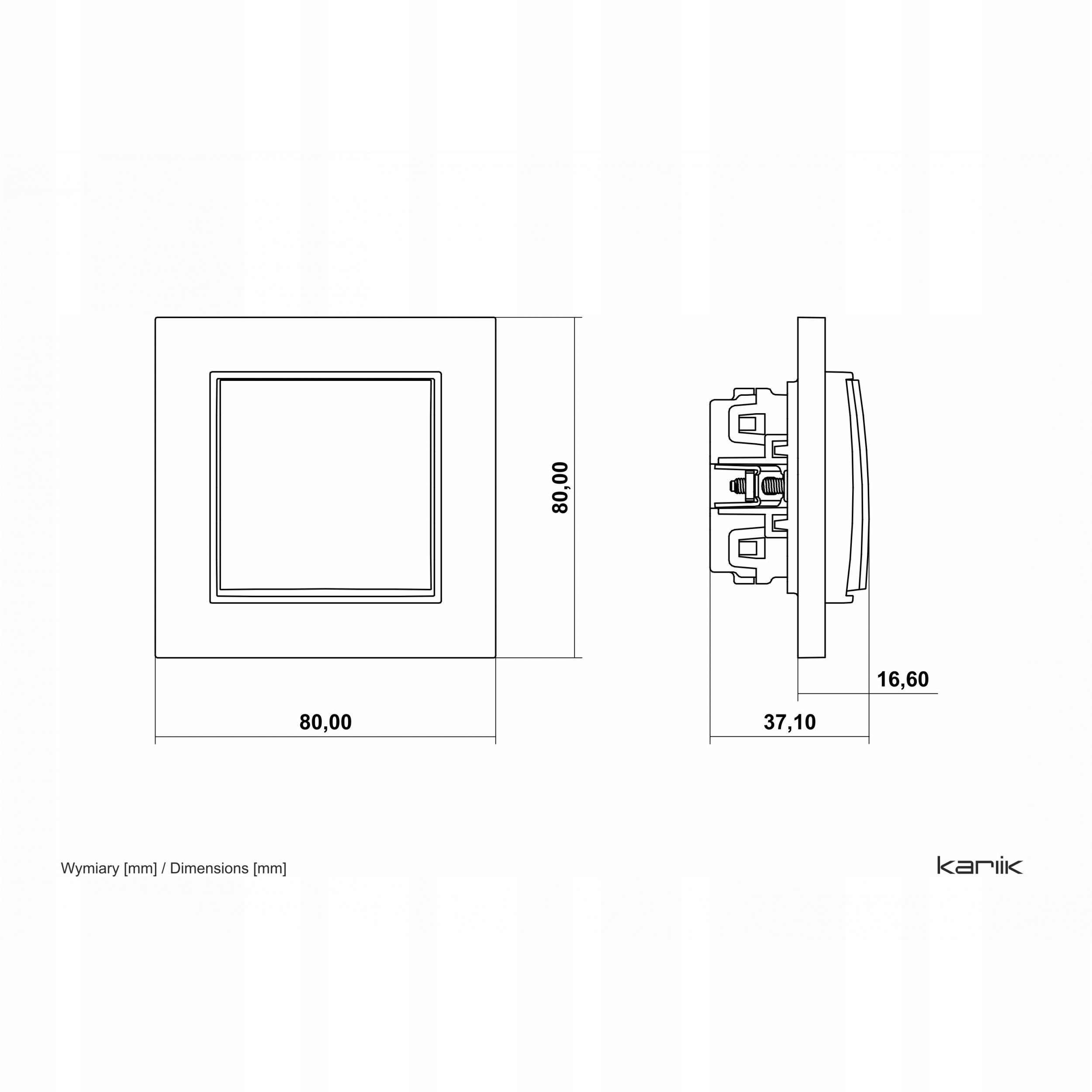 Karlik MINI Mechanizm łącznika normalny dzwonek szałwiowy 61MWP-4