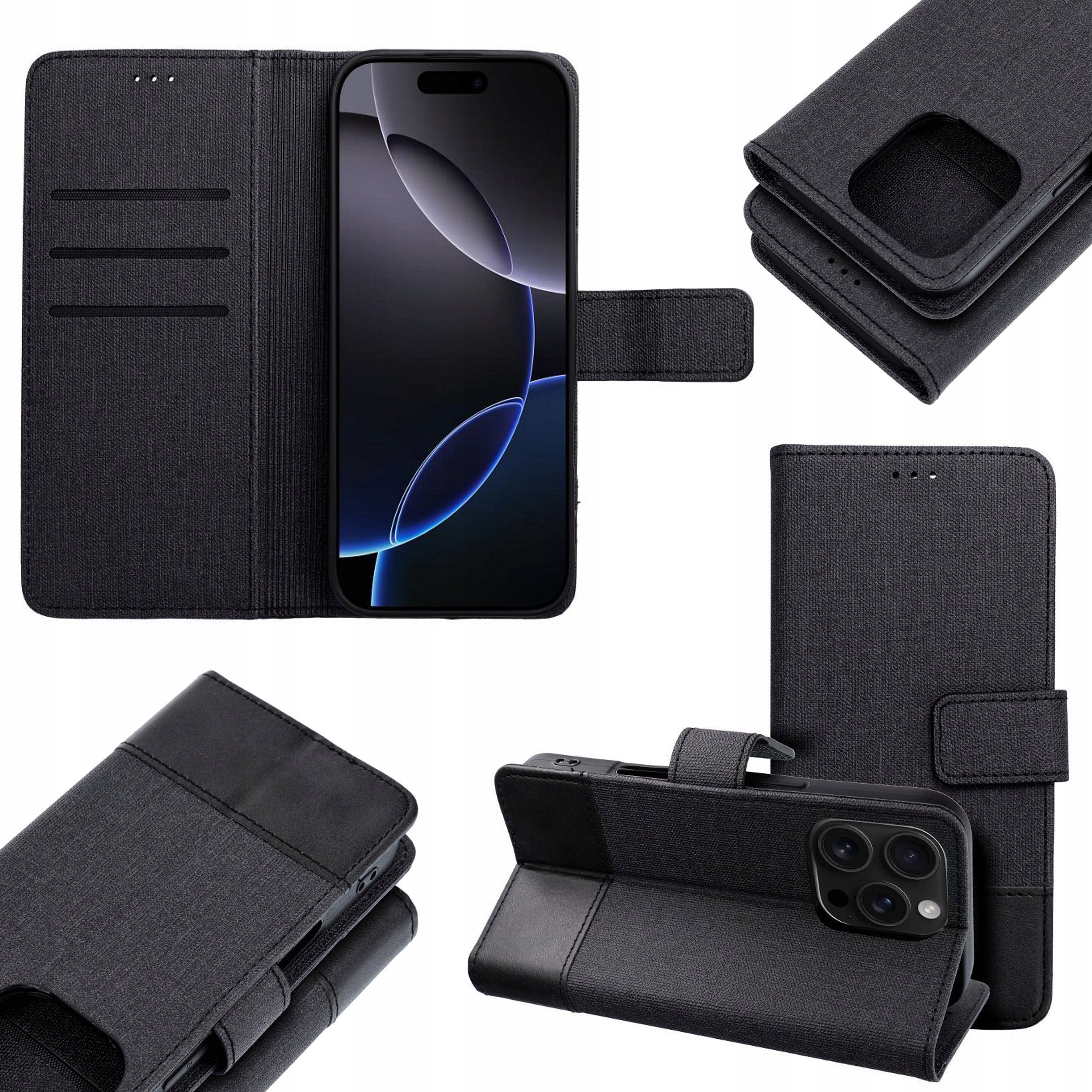 Kabura GOMMA Book do SAMSUNG A17 czarny