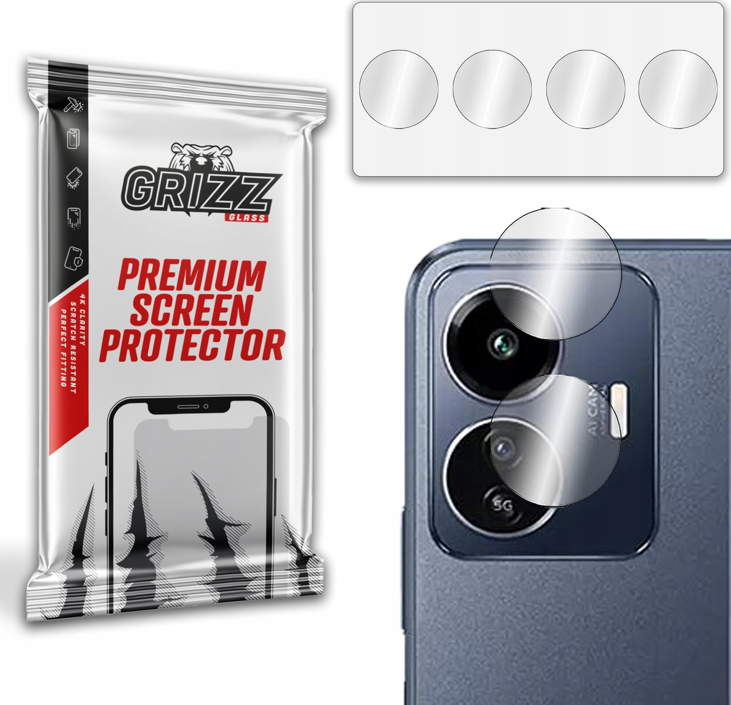 GrizzGlass Szkło na aparat Grizz vivo iQOO Z6 Lite