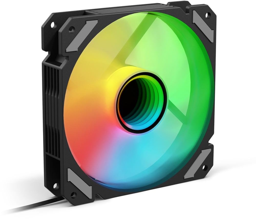 Sharkoon SHARK Mirror PWM RGB Obudowa komputera Wentylator 12 cm Czarny 1 szt.