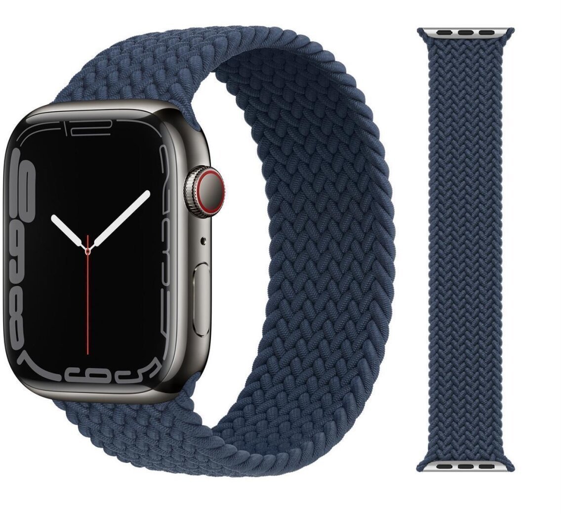 APPLE PASEK APPLE WATCH BRAIDED SOLO LOOP ML6J3ZM/A 44/45/46/49MM SIZE 5 ABYSS BLUE ORYGINALNA PLOMBA